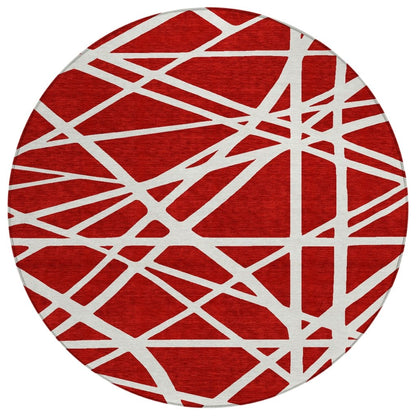 Zephina Red Washable Indoor - Outdoor Rug - LOOMLAN - LOOMLAN Rugs - Outdoor Rugs