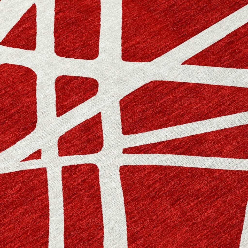 Zephina Red Washable Indoor - Outdoor Rug - LOOMLAN - LOOMLAN Rugs - Outdoor Rugs