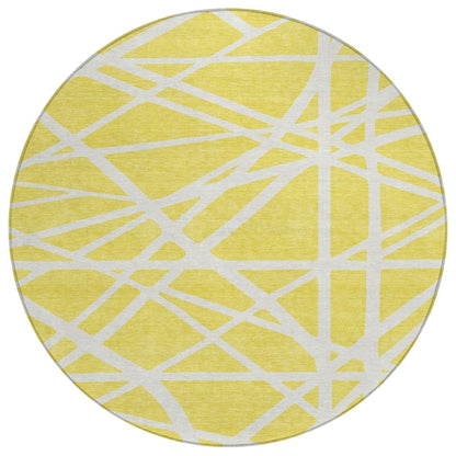 Zephina Yellow Washable Indoor - Outdoor Rug - LOOMLAN - LOOMLAN Rugs - Outdoor Rugs