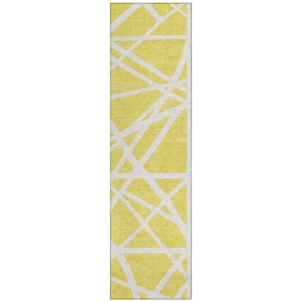 Zephina Yellow Washable Indoor - Outdoor Rug - LOOMLAN - LOOMLAN Rugs - Outdoor Rugs