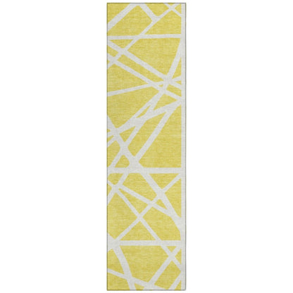 Zephina Yellow Washable Indoor - Outdoor Rug - LOOMLAN - LOOMLAN Rugs - Outdoor Rugs