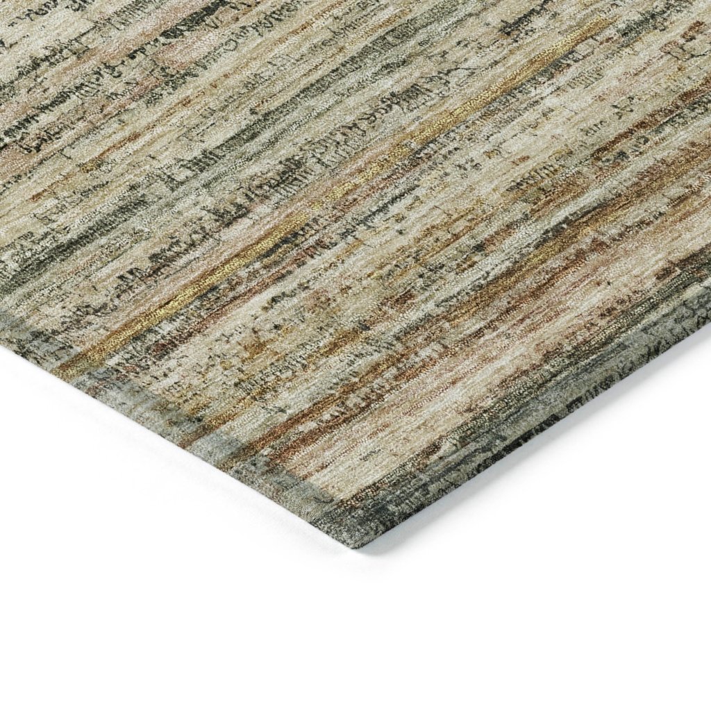 LOOMLAN Rugs Zephyna Brown Washable Indoor-Outdoor Rug