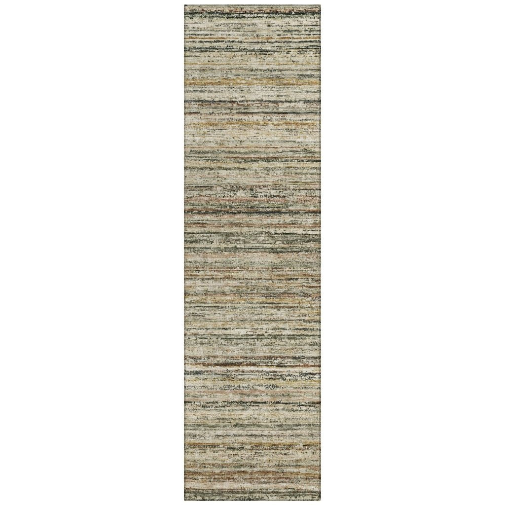 LOOMLAN Rugs Zephyna Brown Washable Indoor-Outdoor Rug