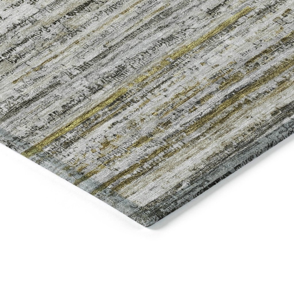 LOOMLAN Rugs Zephyna Gray Washable Indoor-Outdoor Rug