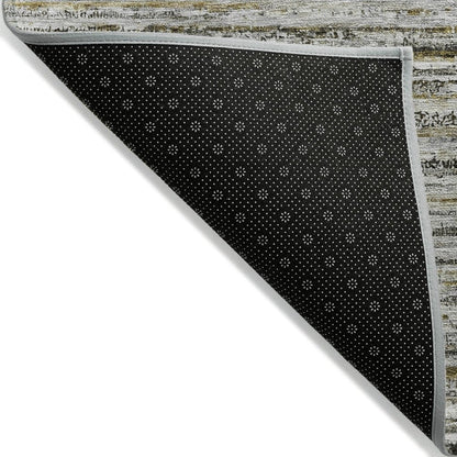 LOOMLAN Rugs Zephyna Gray Washable Indoor-Outdoor Rug