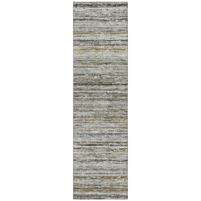 LOOMLAN Rugs Zephyna Gray Washable Indoor-Outdoor Rug