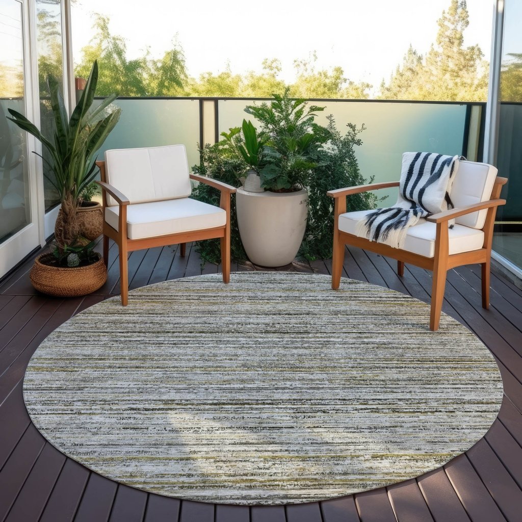 LOOMLAN Rugs Zephyna Gray Washable Indoor-Outdoor Rug