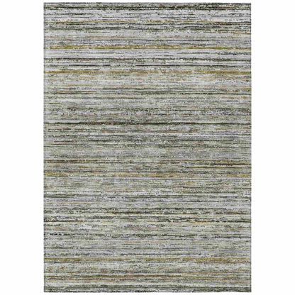 LOOMLAN Rugs Zephyna Gray Washable Indoor-Outdoor Rug