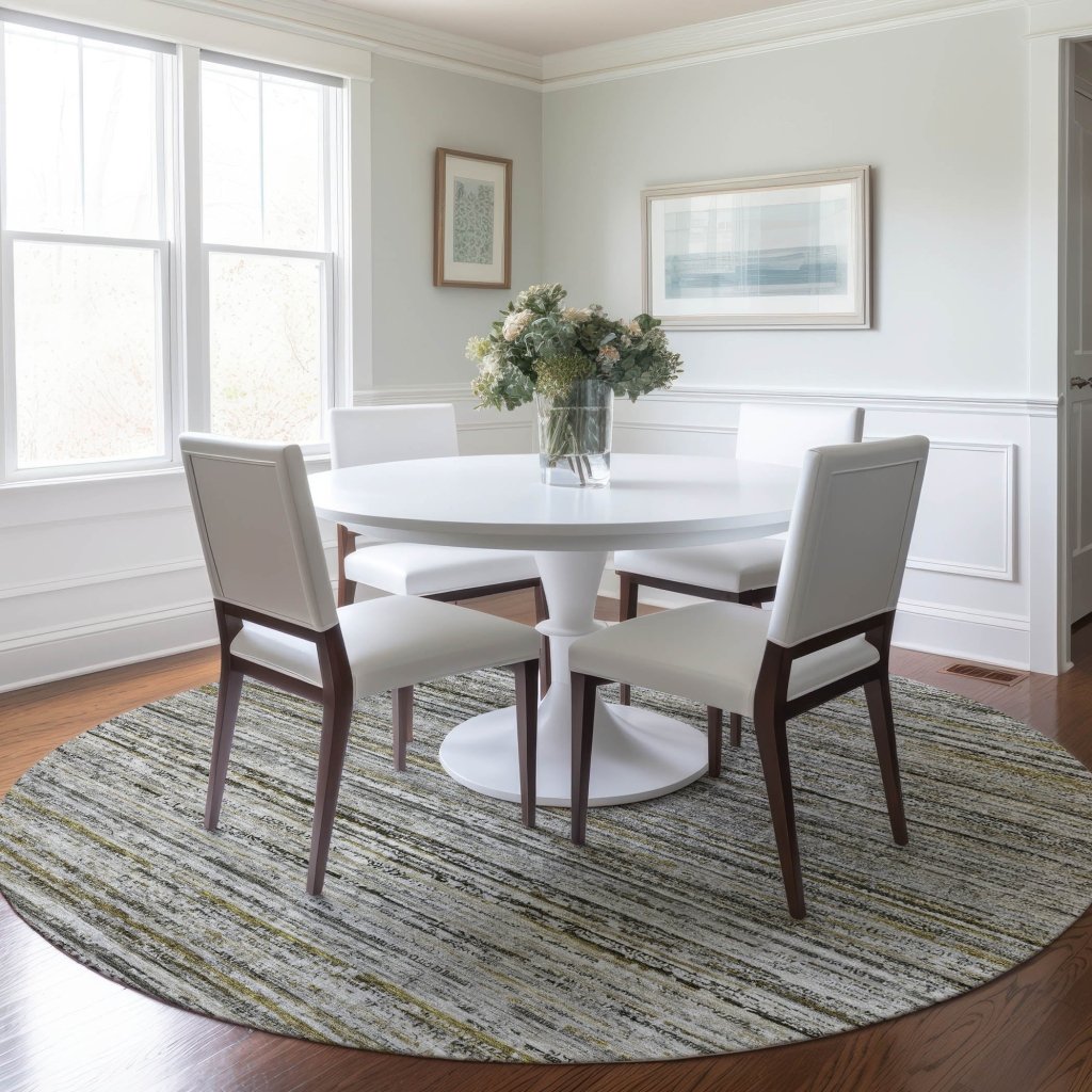 LOOMLAN Rugs Zephyna Gray Washable Indoor-Outdoor Rug