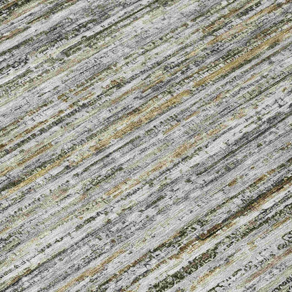 LOOMLAN Rugs Zephyna Gray Washable Indoor-Outdoor Rug