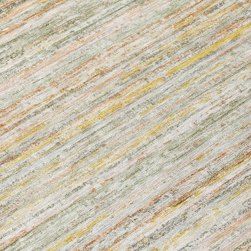 LOOMLAN Rugs Zephyna Green Washable Indoor-Outdoor Rug