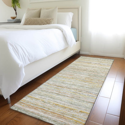 LOOMLAN Rugs Zephyna Green Washable Indoor-Outdoor Rug