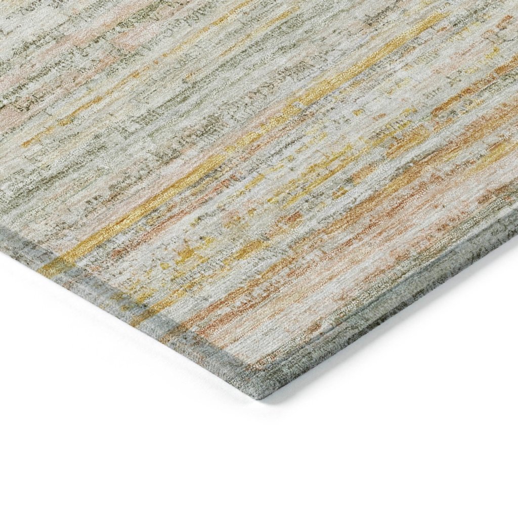 LOOMLAN Rugs Zephyna Green Washable Indoor-Outdoor Rug