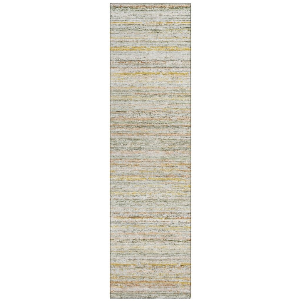 LOOMLAN Rugs Zephyna Green Washable Indoor-Outdoor Rug