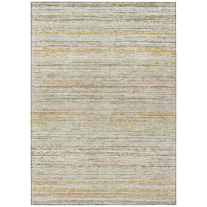 LOOMLAN Rugs Zephyna Green Washable Indoor-Outdoor Rug