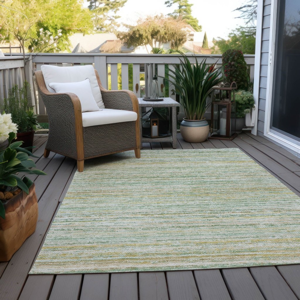LOOMLAN Rugs Zephyna Mint Washable Indoor-Outdoor Rug