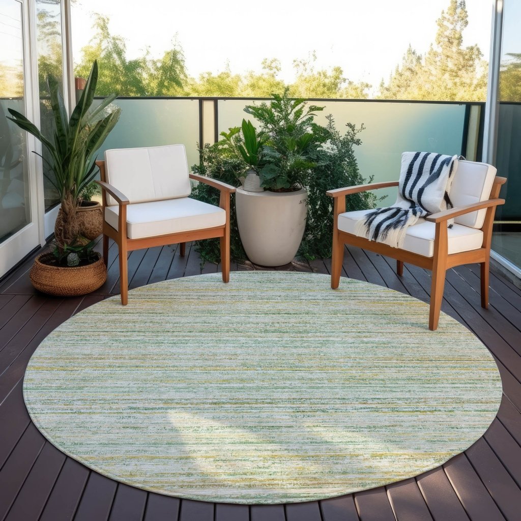 LOOMLAN Rugs Zephyna Mint Washable Indoor-Outdoor Rug