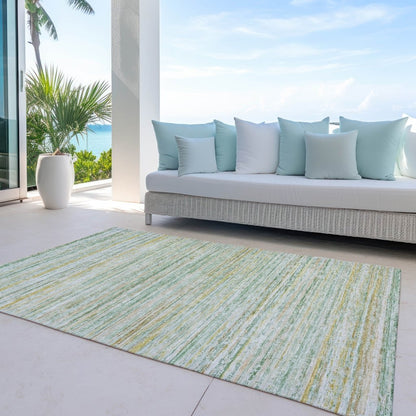 LOOMLAN Rugs Zephyna Mint Washable Indoor-Outdoor Rug