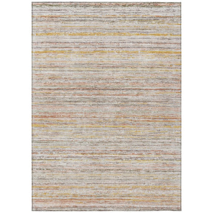 LOOMLAN Rugs Zephyna Orange Washable Indoor-Outdoor Rug