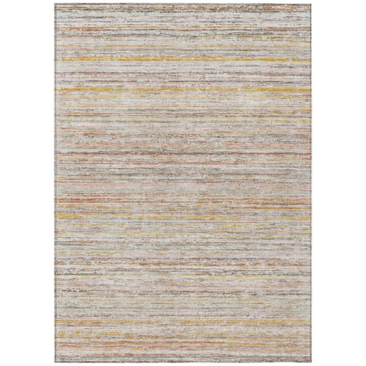 LOOMLAN Rugs Zephyna Orange Washable Indoor-Outdoor Rug