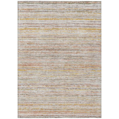 LOOMLAN Rugs Zephyna Orange Washable Indoor-Outdoor Rug