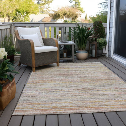 LOOMLAN Rugs Zephyna Orange Washable Indoor-Outdoor Rug