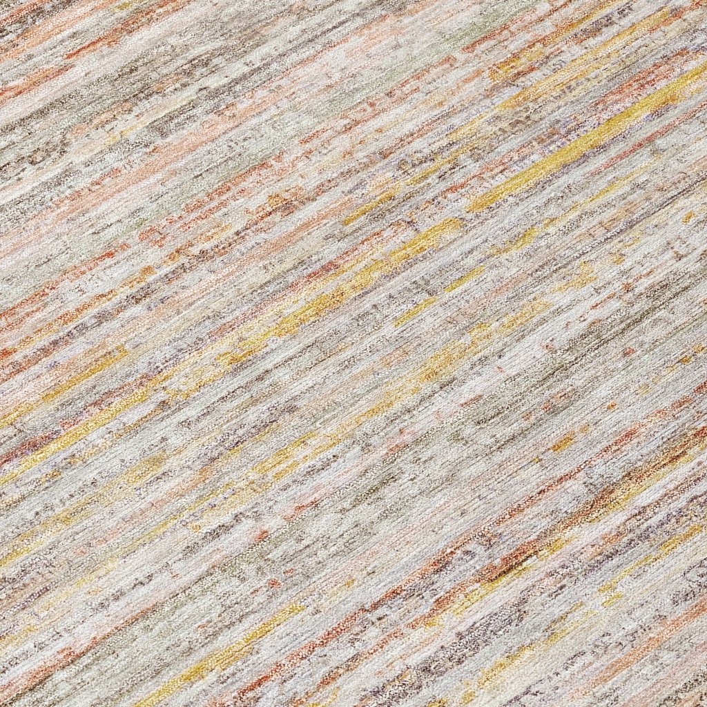 LOOMLAN Rugs Zephyna Orange Washable Indoor-Outdoor Rug