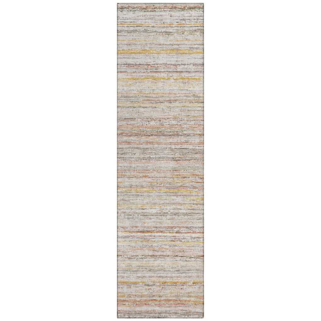 LOOMLAN Rugs Zephyna Orange Washable Indoor-Outdoor Rug