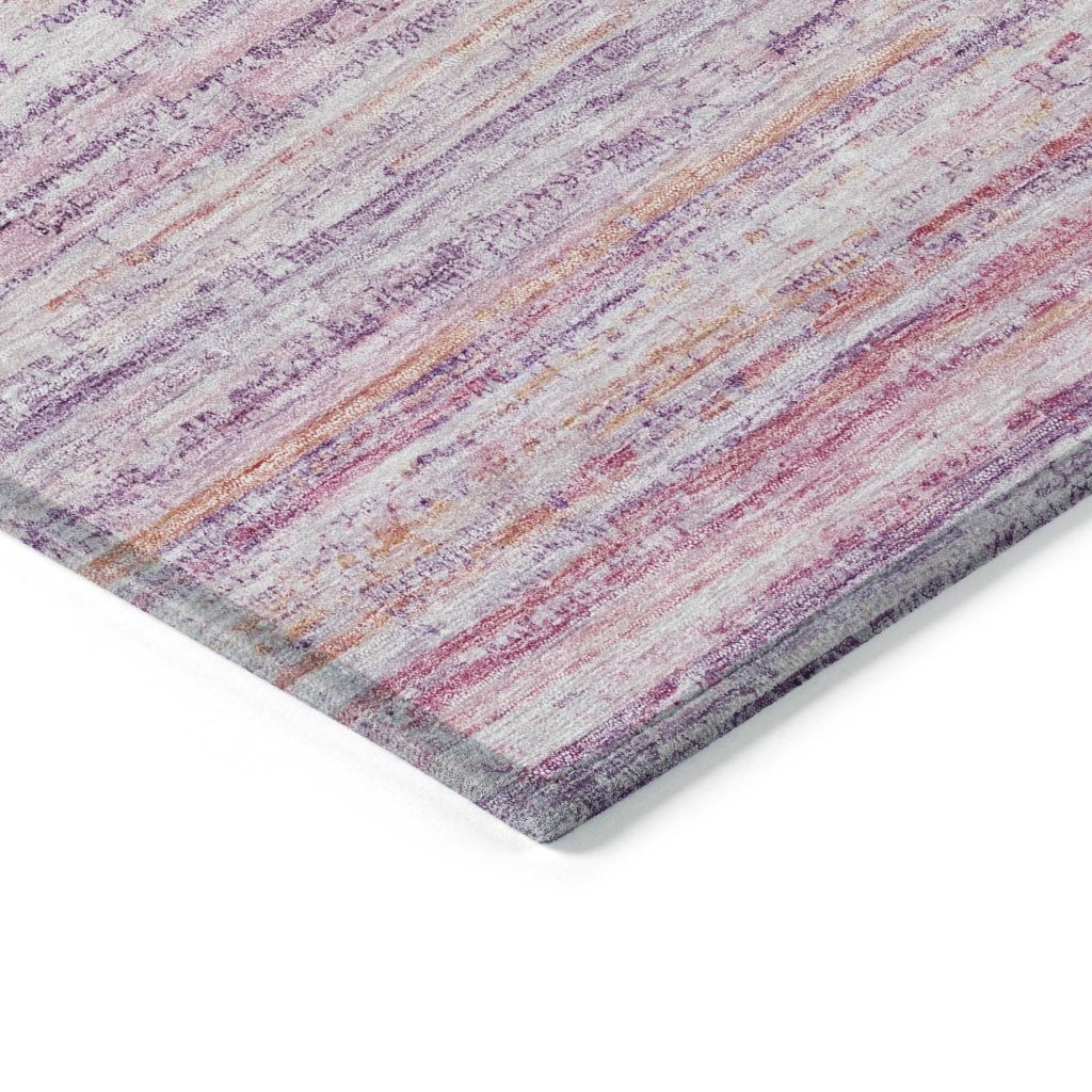 LOOMLAN Rugs Zephyna Pink Washable Indoor-Outdoor Rug