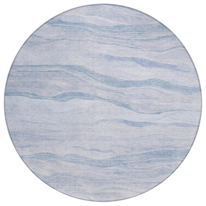 LOOMLAN Rugs Zevalyn Blue Washable Indoor-Outdoor Rug