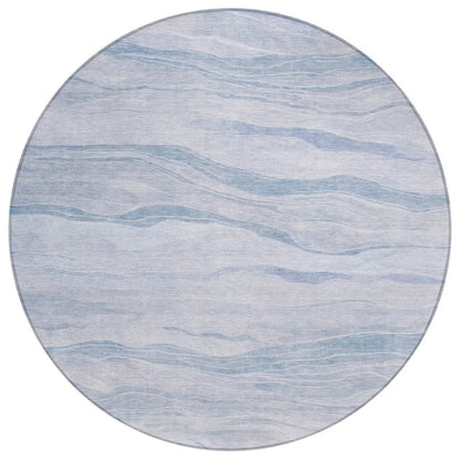 LOOMLAN Rugs Zevalyn Blue Washable Indoor-Outdoor Rug