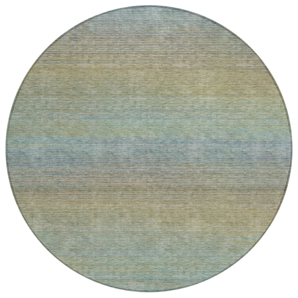 LOOMLAN Rugs Zeyna Blue Washable Indoor-Outdoor Rug