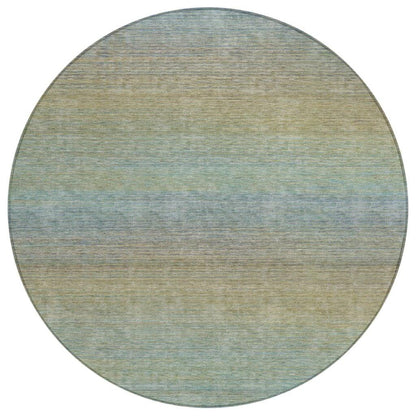 LOOMLAN Rugs Zeyna Blue Washable Indoor-Outdoor Rug