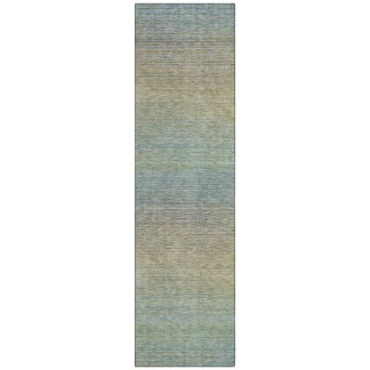 LOOMLAN Rugs Zeyna Blue Washable Indoor-Outdoor Rug