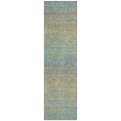 LOOMLAN Rugs Zeyna Blue Washable Indoor-Outdoor Rug