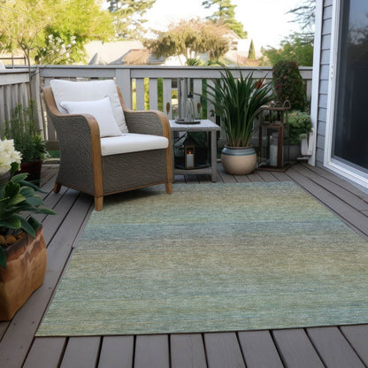 LOOMLAN Rugs Zeyna Blue Washable Indoor-Outdoor Rug