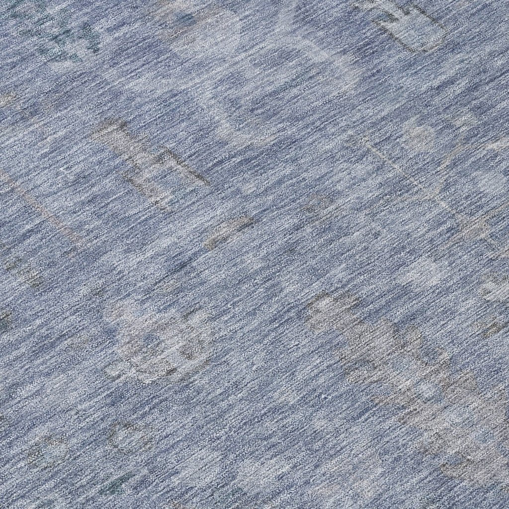 LOOMLAN Rugs Zia Blue Washable Indoor-Outdoor Rug
