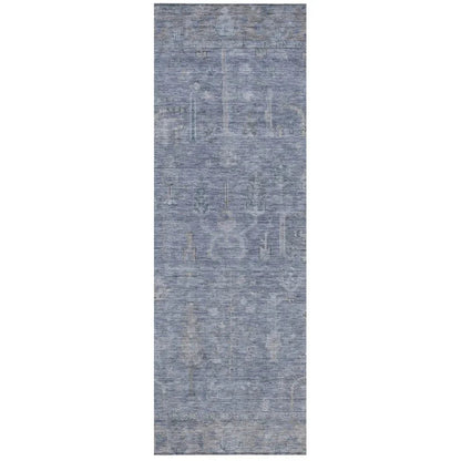 LOOMLAN Rugs Zia Blue Washable Indoor-Outdoor Rug