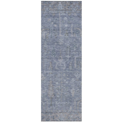 LOOMLAN Rugs Zia Blue Washable Indoor-Outdoor Rug