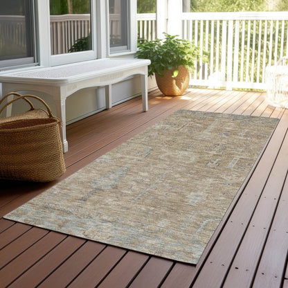 LOOMLAN Rugs Zia Brown Washable Indoor-Outdoor Rug