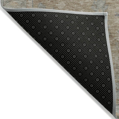 LOOMLAN Rugs Zia Brown Washable Indoor-Outdoor Rug