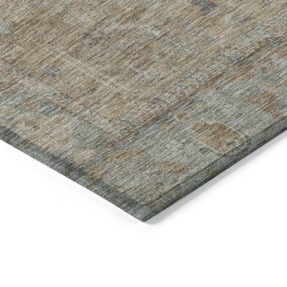 LOOMLAN Rugs Zia Brown Washable Indoor-Outdoor Rug