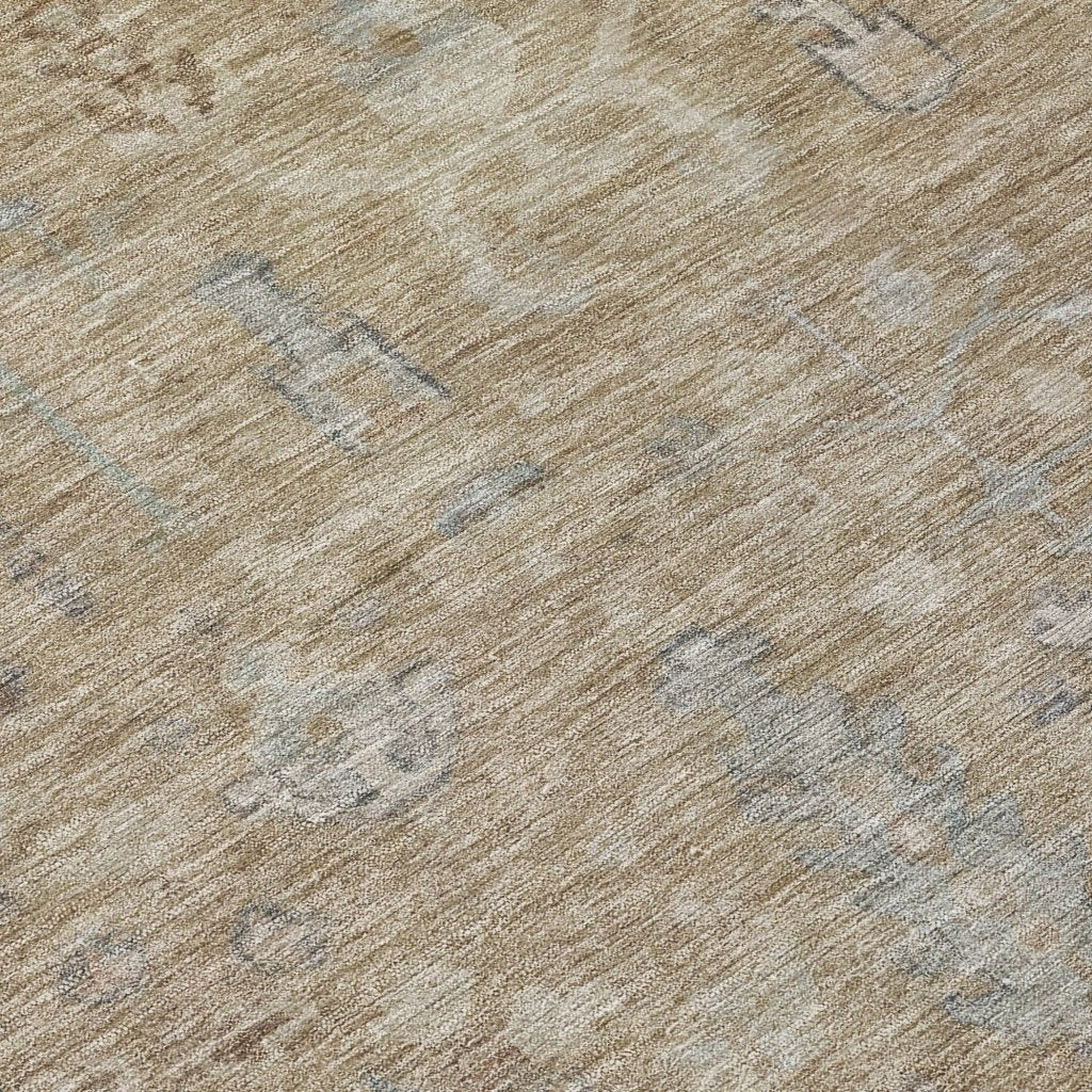 LOOMLAN Rugs Zia Brown Washable Indoor-Outdoor Rug