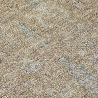 LOOMLAN Rugs Zia Brown Washable Indoor-Outdoor Rug
