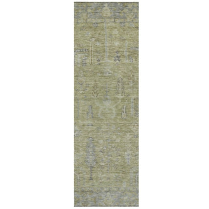 LOOMLAN Rugs Zia Green Washable Indoor-Outdoor Rug
