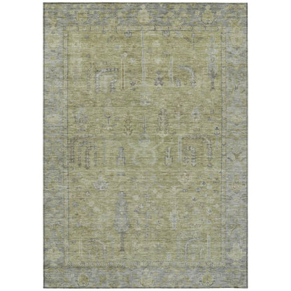 LOOMLAN Rugs Zia Green Washable Indoor-Outdoor Rug
