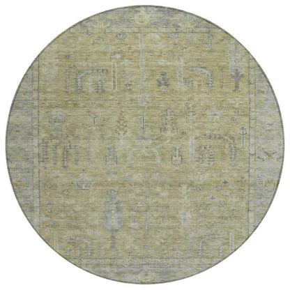 LOOMLAN Rugs Zia Green Washable Indoor-Outdoor Rug