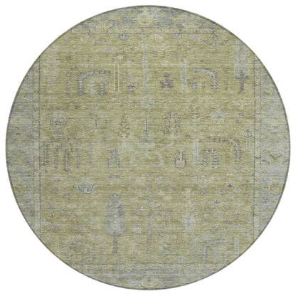 LOOMLAN Rugs Zia Green Washable Indoor-Outdoor Rug