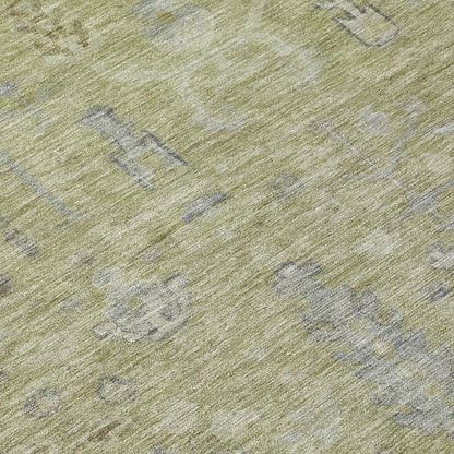 LOOMLAN Rugs Zia Green Washable Indoor-Outdoor Rug