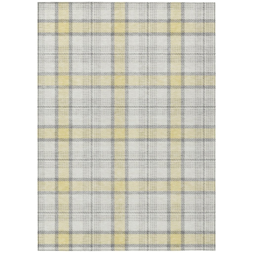 LOOMLAN Rugs Zinara Gold Washable Indoor-Outdoor Rug